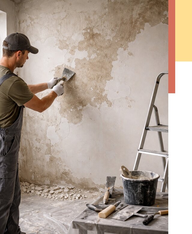 Снятие старой шпаклевки в Нововоронеже от 1872 руб. — быстро и недорого | ОТДЕЛОЧНИК-Нвв