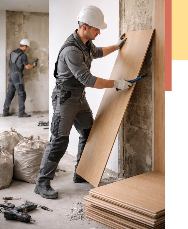 Демонтаж стеновых панелей в Нововоронеже от 3542 руб. за м² быстро и недорого | ОТДЕЛОЧНИК-Нвв