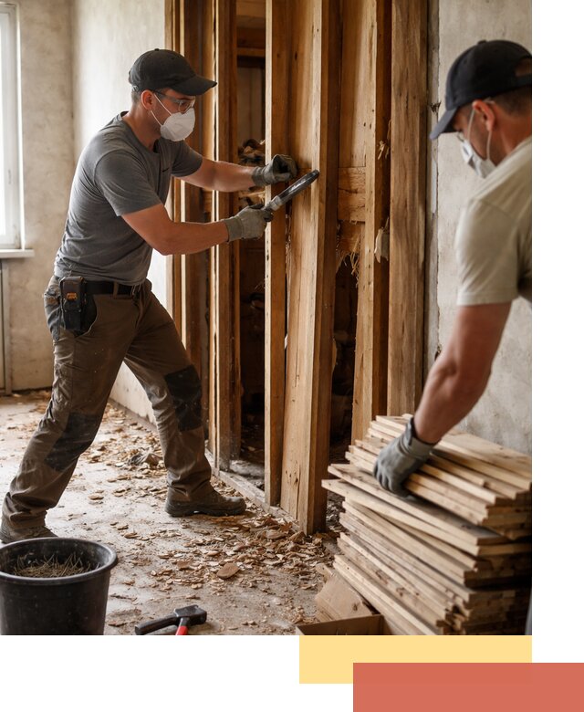 Демонтаж деревянных перегородок в Нововоронеже быстро и аккуратно