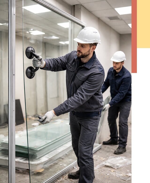 Демонтаж стеклянных перегородок в Нововоронеже от 3238 руб. — быстро и недорого | ОТДЕЛОЧНИК-Нвв