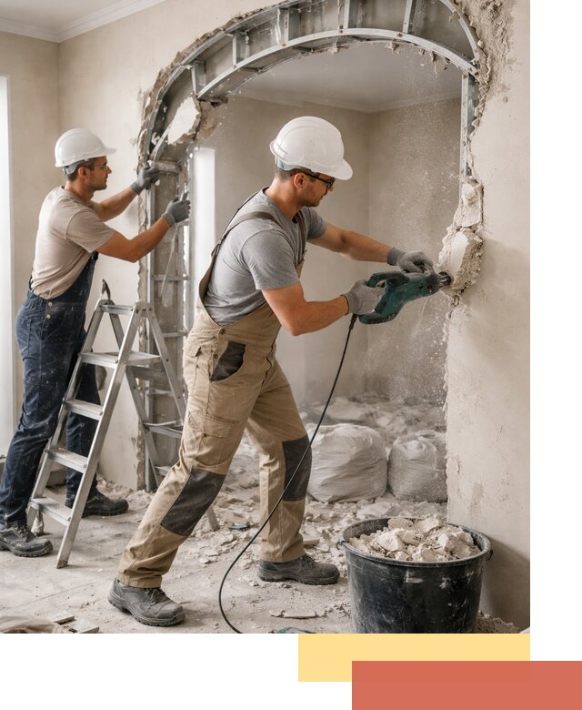 Демонтаж гипсокартонной арки в Нововоронеже быстро и аккуратно