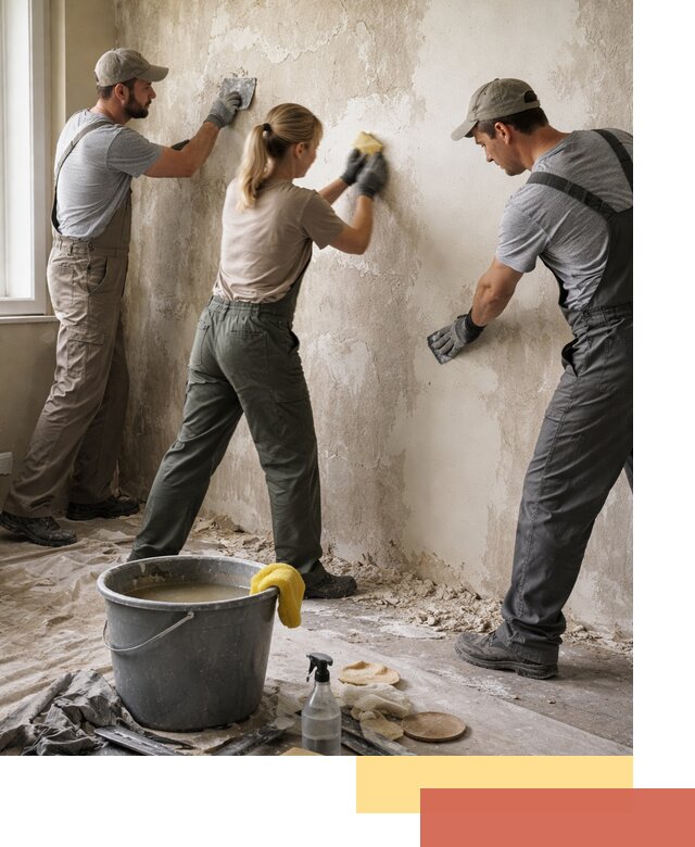 Очистка стен от клея и грунтовки в Нововоронеже качественно и быстро