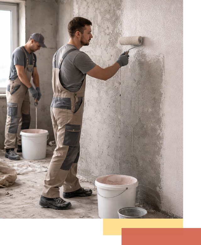 Нанесение бетоноконтакта на стены в Нововоронеже для последующей отделки