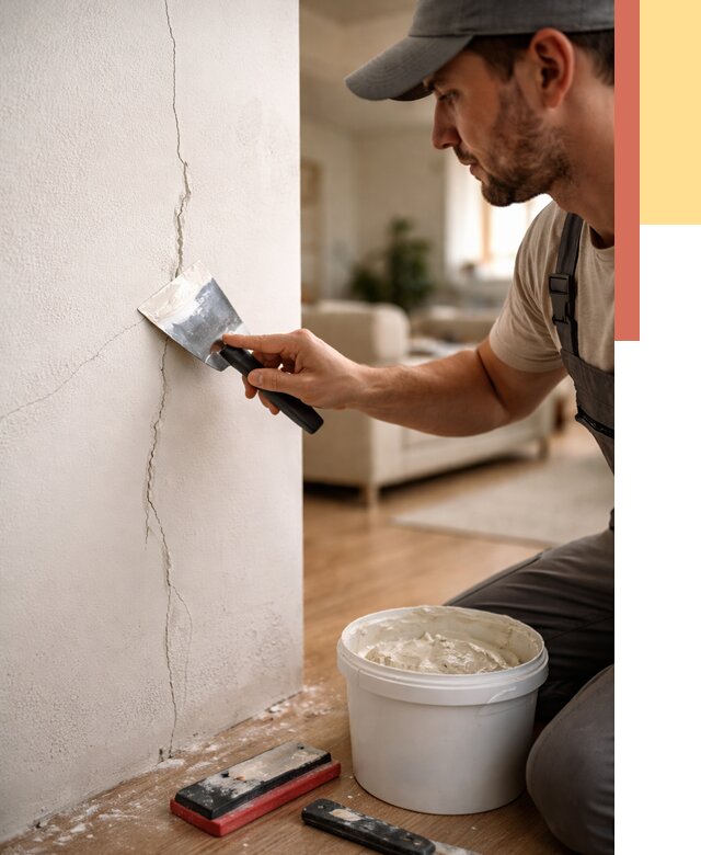 Заделка трещин и сколов в Нововоронеже от 2479 руб. — быстро и недорого | ОТДЕЛОЧНИК-Нвв