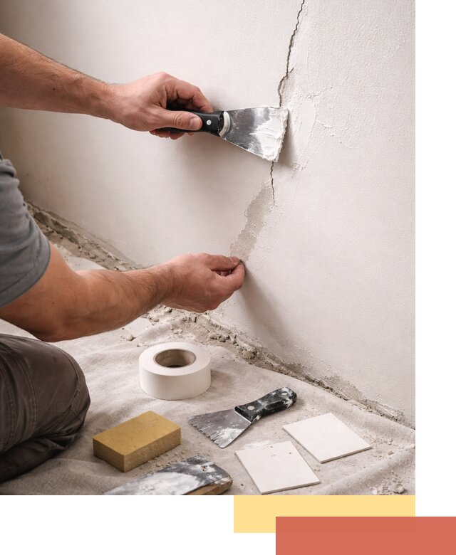 Заделка трещин и сколов в стенах и потолках в Нововоронеже