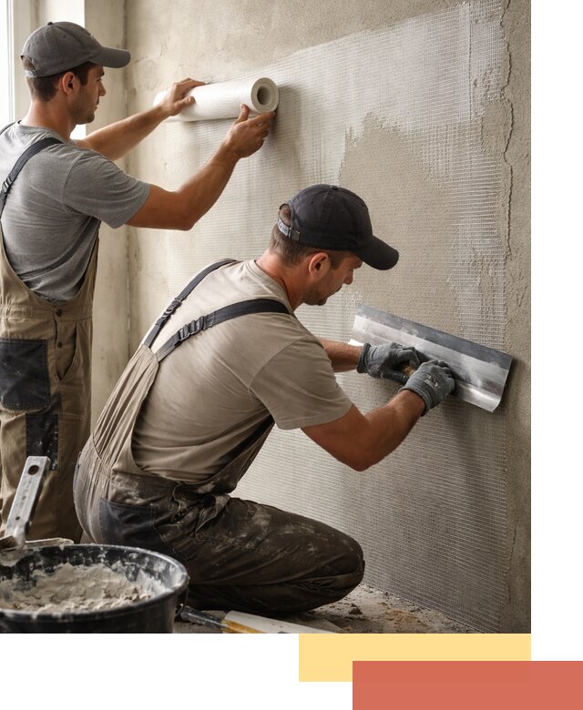 Армирование стен стеклосеткой в Нововоронеже для прочной отделки