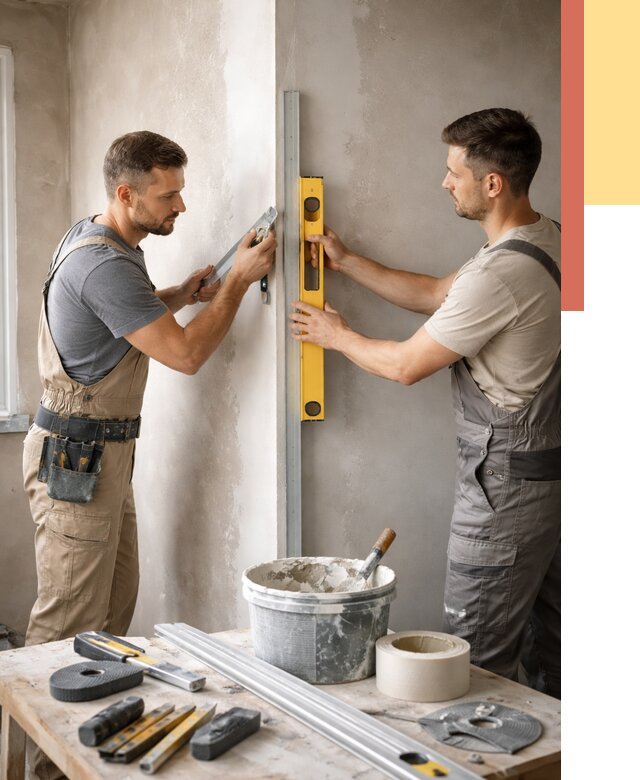 Выведение углов стен в Нововоронеже от 1872 руб. быстро и недорого | ОТДЕЛОЧНИК-Нвв