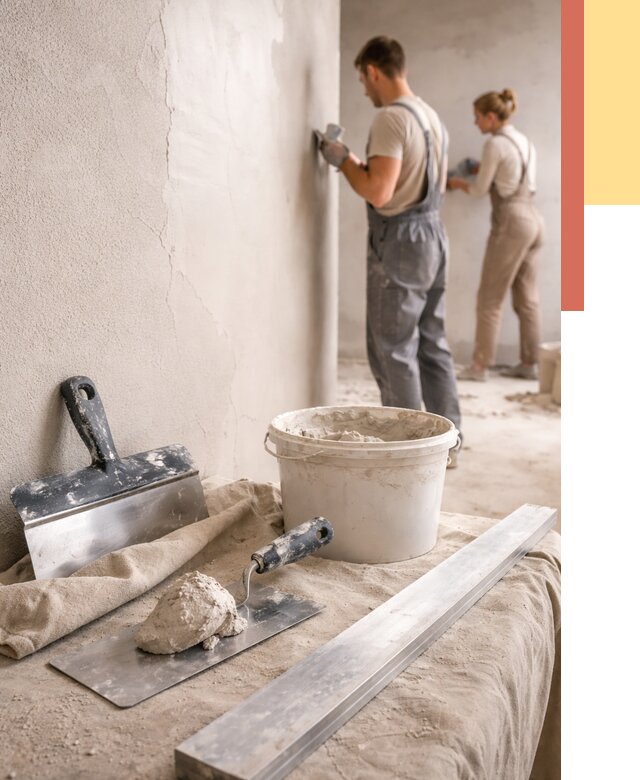 Штукатурка стен гипсовая в Нововоронеже от 4554 руб/м2 — быстро и недорого | ОТДЕЛОЧНИК-Нвв