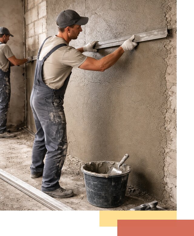 Штукатурка стен цементно-песчаная в Нововоронеже профессионально