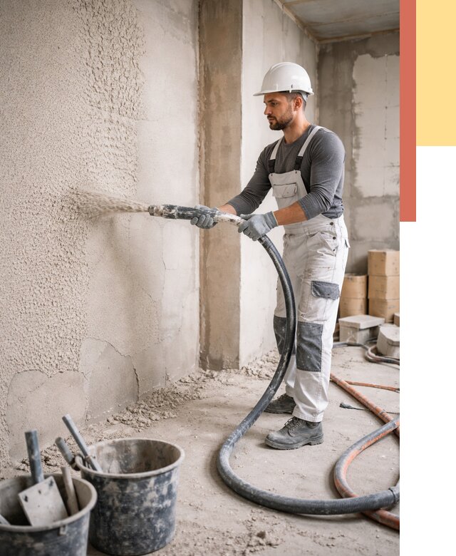 Машинная штукатурка стен в Нововоронеже под ключ от 6578 руб./м2 | ОТДЕЛОЧНИК-Нвв