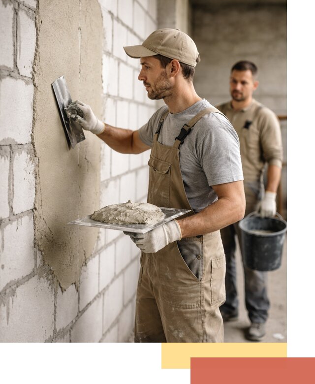 Штукатурка стен из газобетона в Нововоронеже под ключ