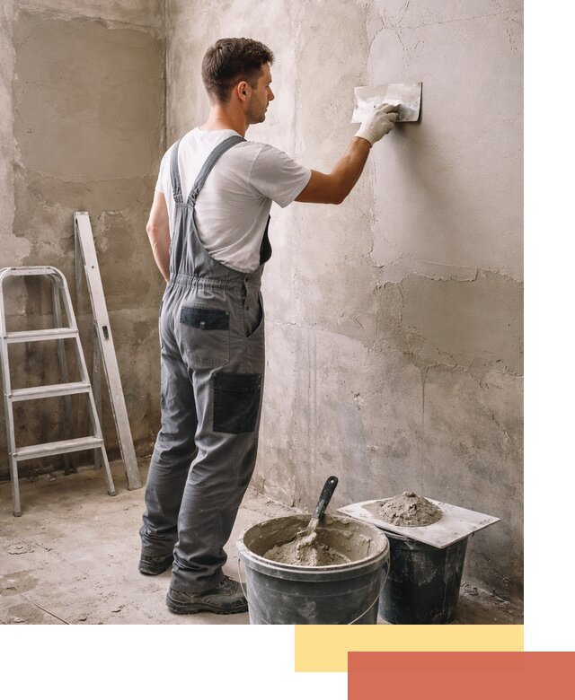 Штукатурка стен в ванной под ключ в Нововоронеже