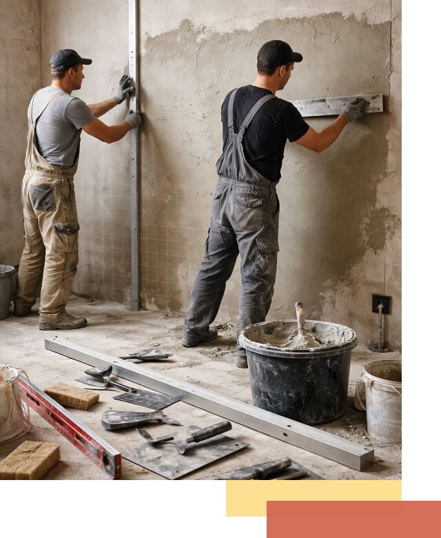 Профессиональная штукатурка стен под плитку в Нововоронеже
