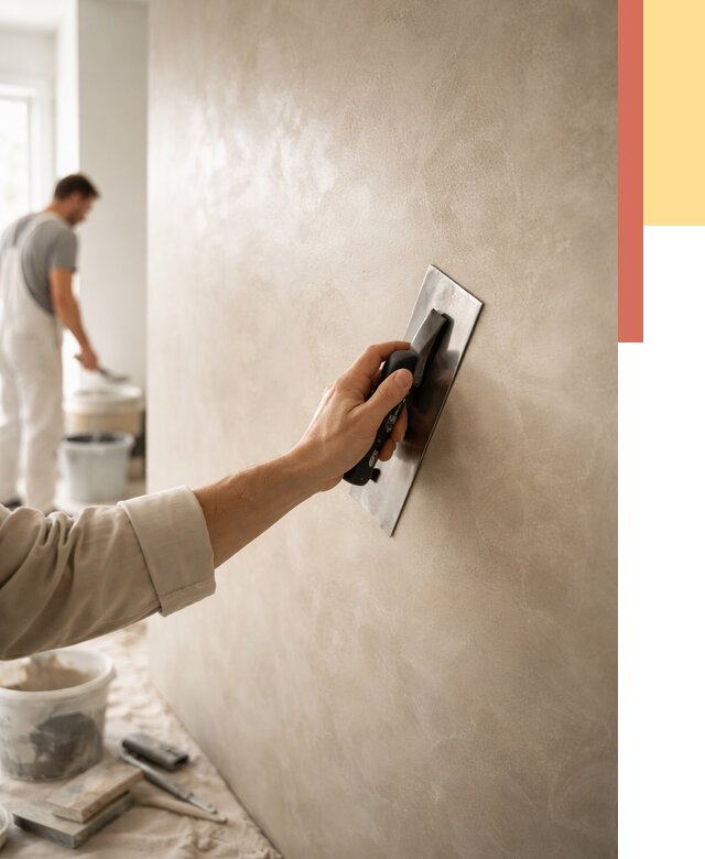 Венецианская штукатурка в Нововоронеже от 3542 руб/м² — нанесение стен под ключ | ОТДЕЛОЧНИК-Нвв