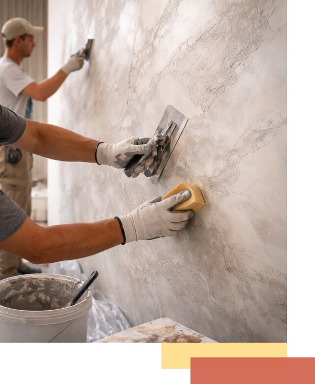 Декоративная штукатурка под мрамор в Нововоронеже для стен и потолков