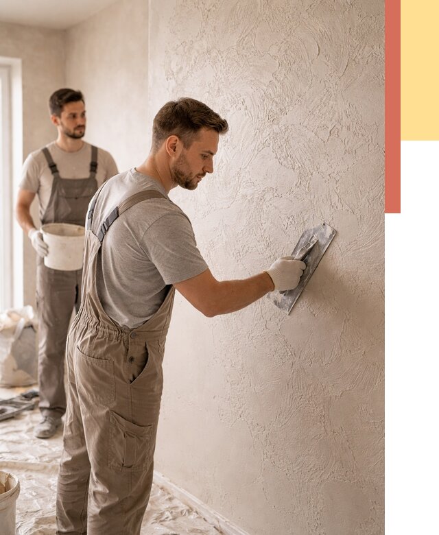 Фактурная штукатурка стен в Нововоронеже от 4250 руб./м² — заказать под ключ | ОТДЕЛОЧНИК-Нвв