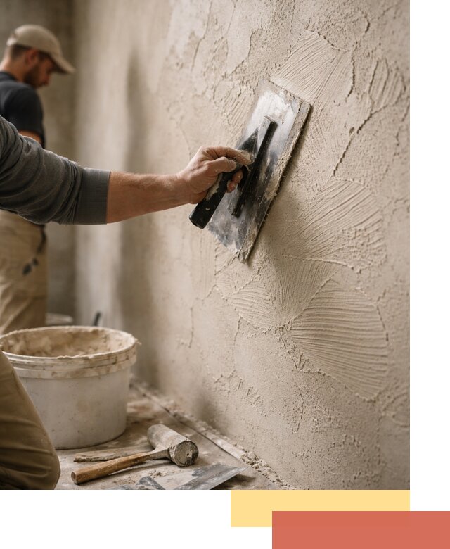 Фактурная штукатурка стен в Нововоронеже — монтаж, отделка, реставрация