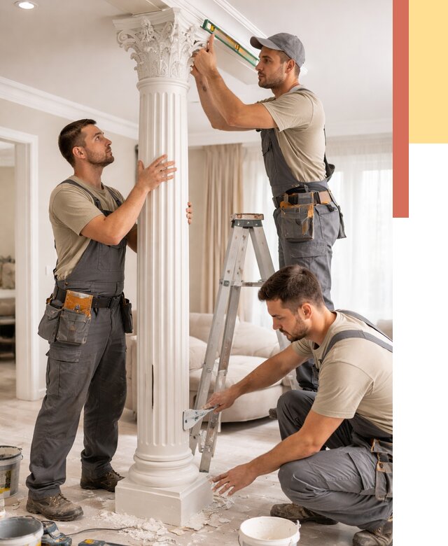 Установка декоративных колонн в Нововоронеже от 12144 руб. под ключ | ОТДЕЛОЧНИК-Нвв