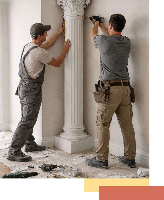 Установка декоративных колонн в Нововоронеже под ключ