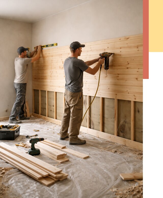 Монтаж деревянной вагонки на стены в Нововоронеже от 7590 руб. | Услуги монтажа вагонки | ОТДЕЛОЧНИК-Нвв