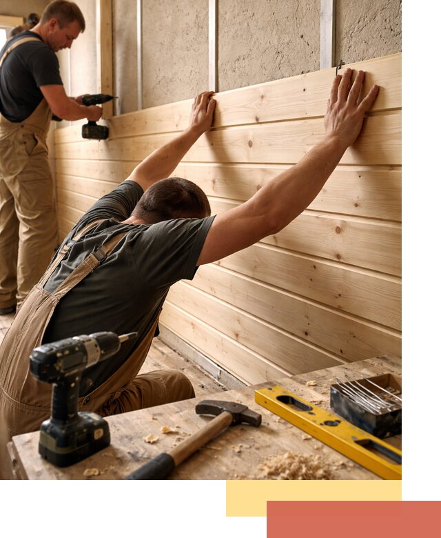 Монтаж деревянной вагонки на стены в Нововоронеже быстро и качественно