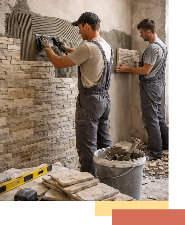 Монтаж искусственного камня в Нововоронеже — облицовка стен и фасадов