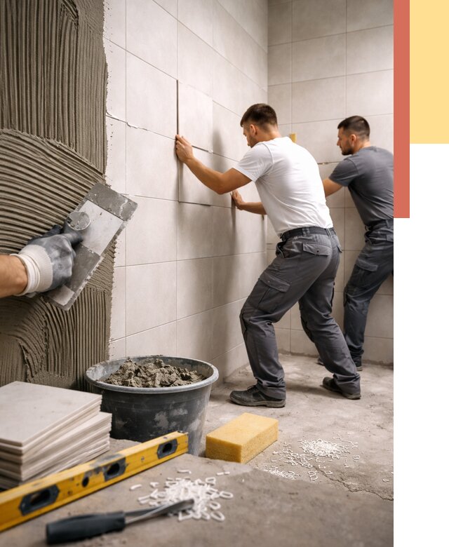 Укладка плитки на стены в Нововоронеже от 860 руб. — качественно и недорого | ОТДЕЛОЧНИК-Нвв