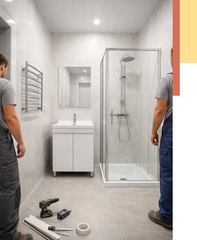 Отделка ванной комнаты панелями ПВХ в Нововоронеже от 4554 руб. за м2 | ОТДЕЛОЧНИК-Нвв