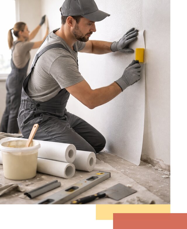 Поклейка стеклообоев профессионально в Нововоронеже