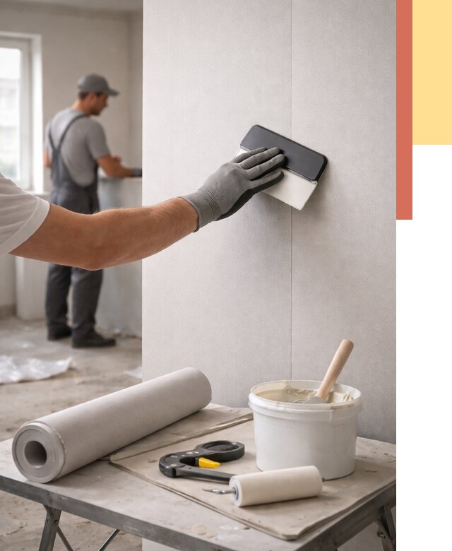 Поклейка обоев под покраску в Нововоронеже от 3542 руб. за м2 | ОТДЕЛОЧНИК-Нвв