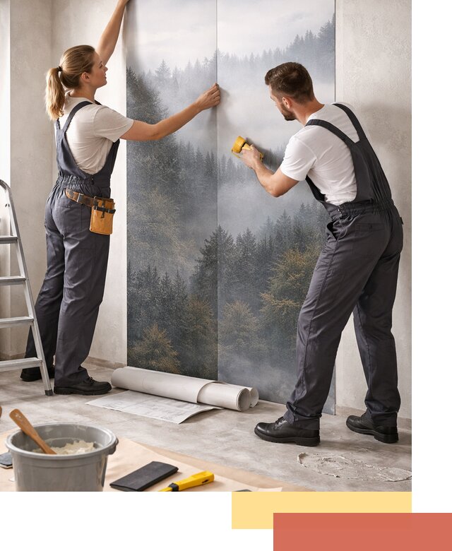 Поклейка фотообоев профессионально в Нововоронеже под ключ