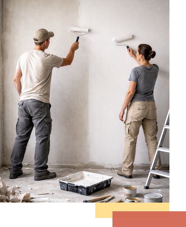 Окраска стен по стеклохолсту в Нововоронеже качественно и долговечно