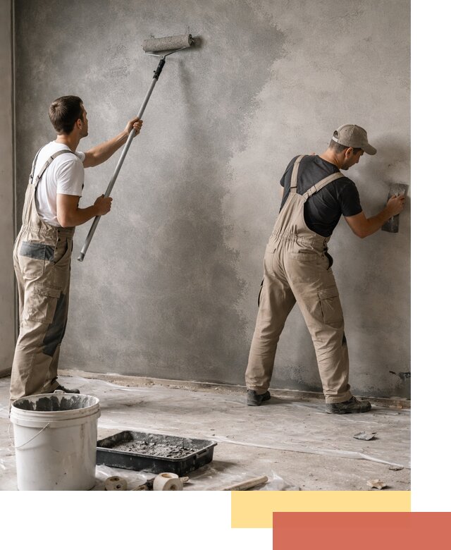 Покраска стен под бетон в Нововоронеже профессионально и недорого