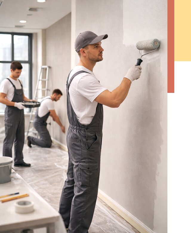 Покраска стен в офисе в Нововоронеже от 8602 руб. — быстро и недорого | ОТДЕЛОЧНИК-Нвв