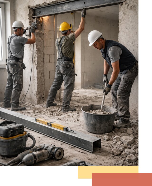 Создание проемов в стенах и несущих конструкциях в Нововоронеже