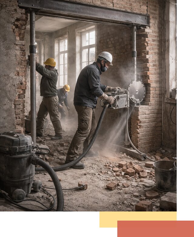 Прорезка проема в стене под дверной или оконный проем в Нововоронеже