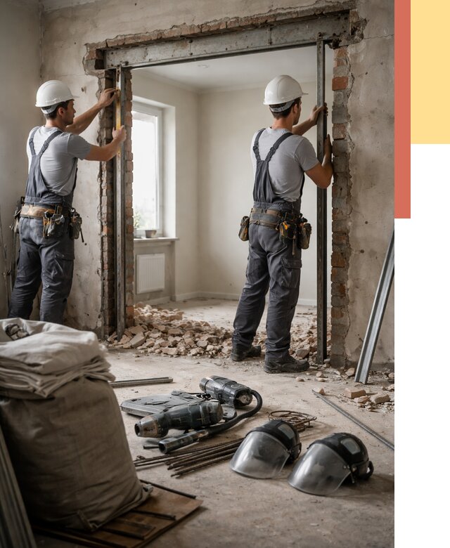 Расширение дверного проема в Нововоронеже от 12650 руб. под ключ | ОТДЕЛОЧНИК-Нвв