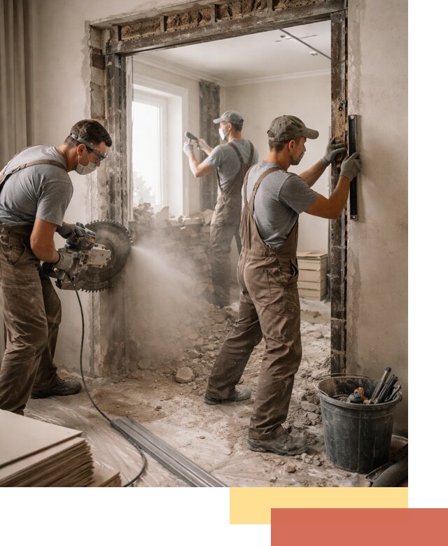 Расширение дверного проема под установку новой двери в Нововоронеже