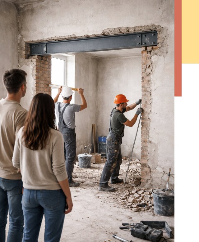 Усиление проема в стене в Нововоронеже от 9614 руб. — усиление дверного проема металлоконструкцией | ОТДЕЛОЧНИК-Нвв