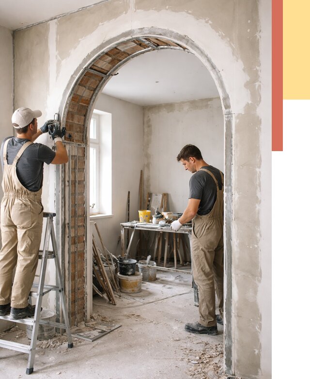 Устройство арочного проема в Нововоронеже от 9614 руб. под ключ — быстро и недорого | ОТДЕЛОЧНИК-Нвв