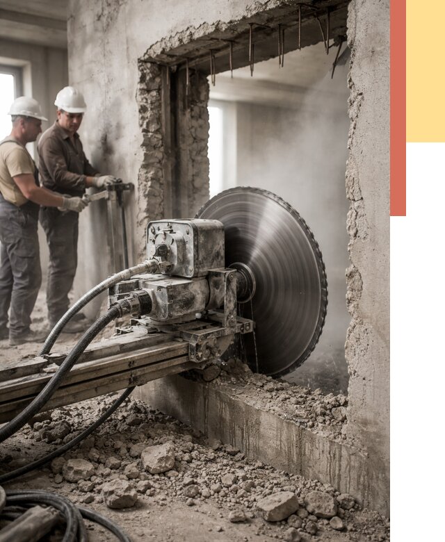 Алмазная резка проемов в Нововоронеже от 4554 руб. быстро и недорого | ОТДЕЛОЧНИК-Нвв