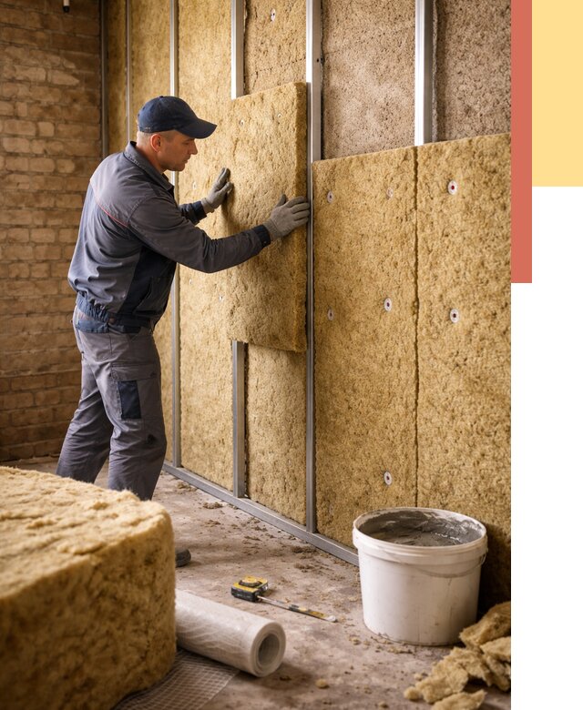 Утепление стен минватой в Нововоронеже от 1366 руб./м2 — недорого и быстро | ОТДЕЛОЧНИК-Нвв