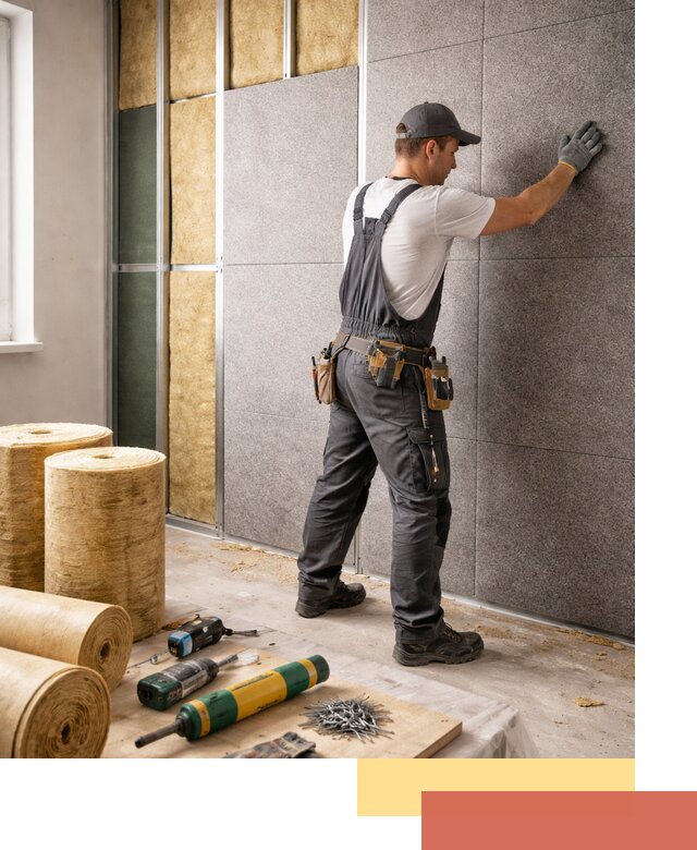 Профессиональная шумоизоляция стен в Нововоронеже для квартиры и офиса