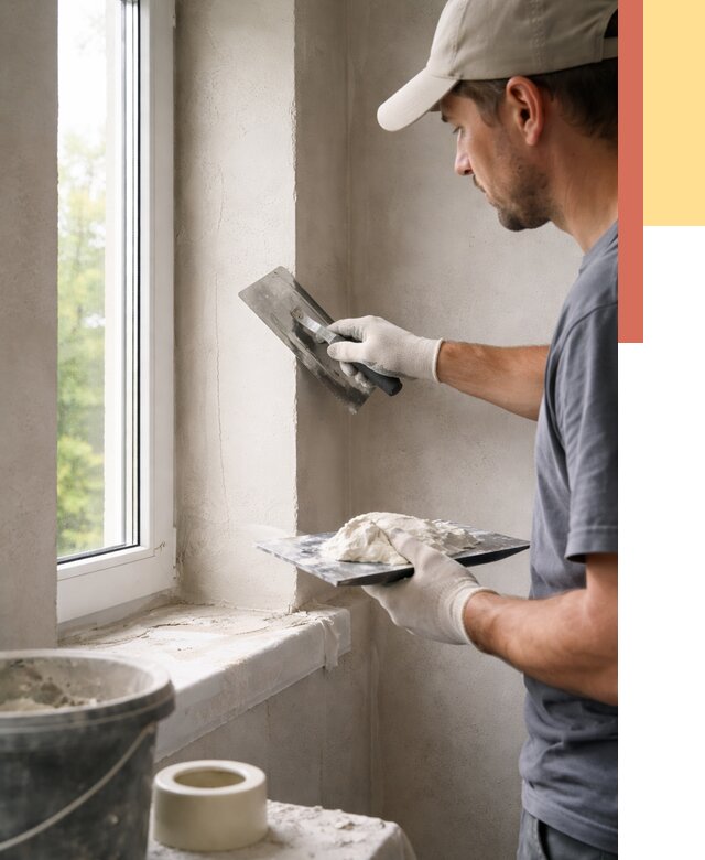 Штукатурка откосов в Нововоронеже от 4554 руб/м² — услуги и выравнивание под ключ | ОТДЕЛОЧНИК-Нвв