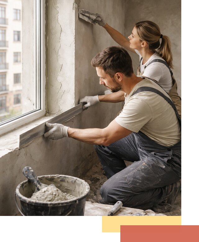 Штукатурка откосов дверей и окон профессионально в Нововоронеже