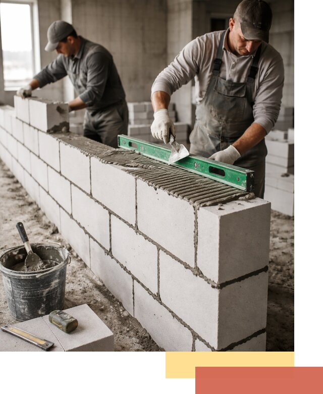 Кладка перегородок из газобетона в Нововоронеже быстро и качественно