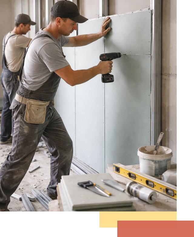 Кладка влагостойких перегородок ПГП в Нововоронеже