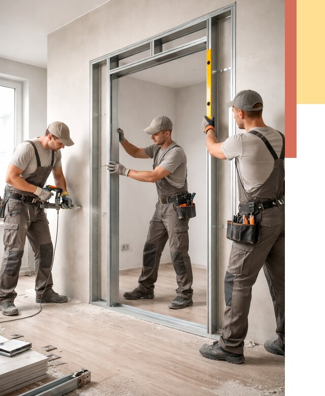 Устройство дверного проема в перегородке в Нововоронеже от 4554 руб. под ключ | ОТДЕЛОЧНИК-Нвв