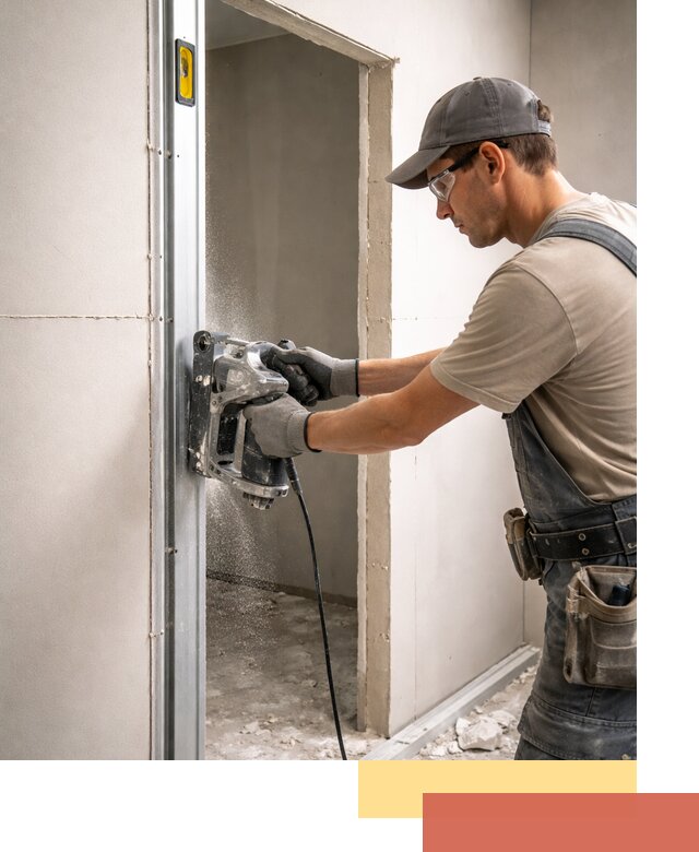 Устройство дверного проема в перегородке в Нововоронеже