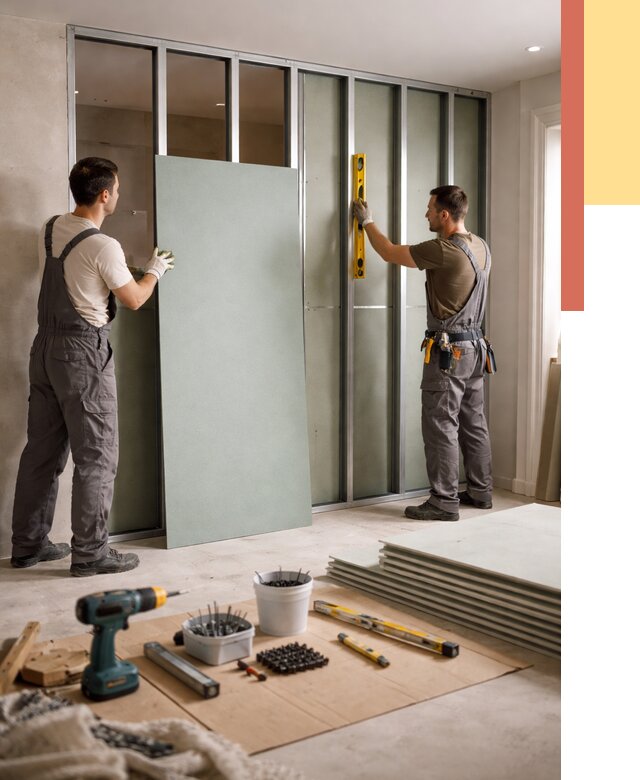 Перегородка из влагостойкого гипсокартона в Нововоронеже от 4858 руб. — монтаж под ключ | ОТДЕЛОЧНИК-Нвв